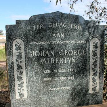 ALBERTYN Johan George 1896-1951