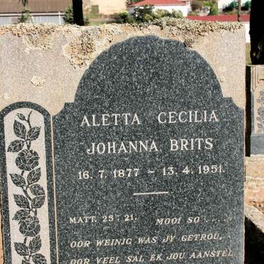 BRITS Aletta Cecilia Johanna 1877-1951