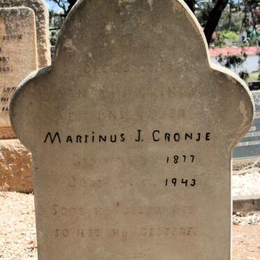 CRONJE Martinus J. 1977-1943