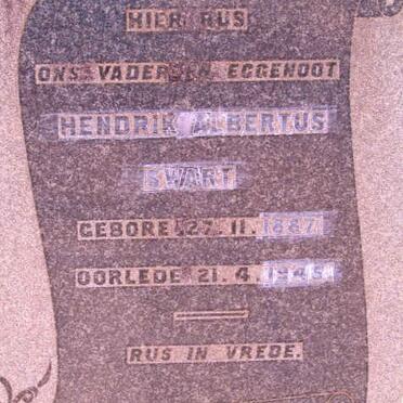 SWART Hendrik Alberus 1887-1945