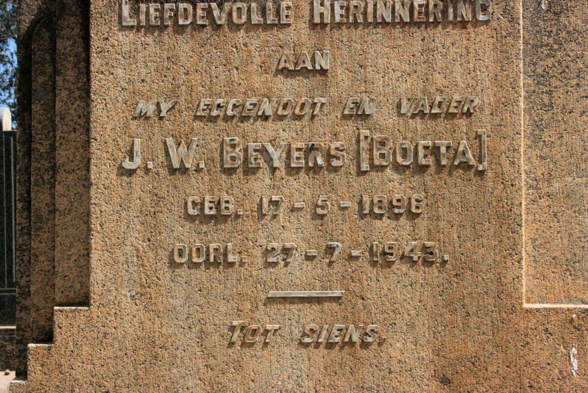 BEYERS J.W. 1896-1943