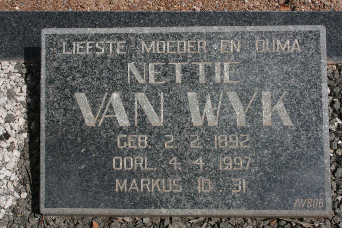 WYK Nettie, van 1892-1997