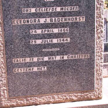 BADENHORST Eleonora J. 1866-1944