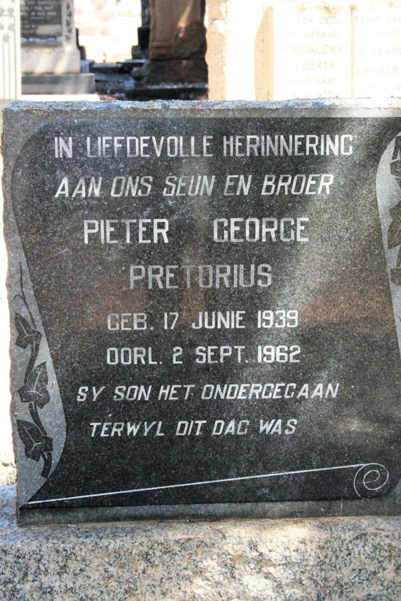 PRETORIUS Pieter George 1939-1962