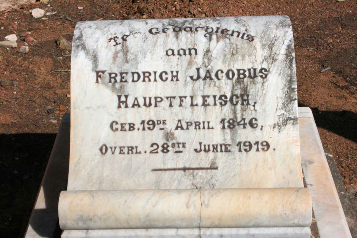 HAUPTFLEISCH Fredrich Jacobus 1846-1919