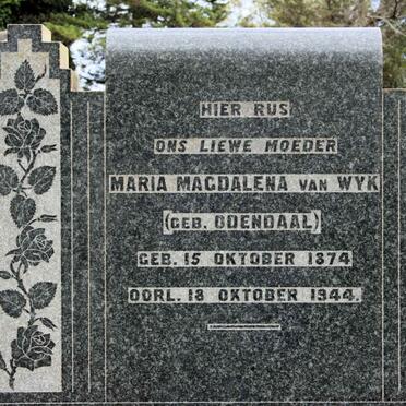WYK Maria Magdalena, van neé ODENDAAL 1874-1944