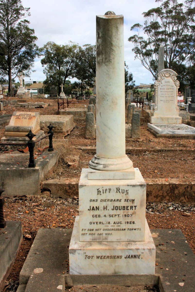 JOUBERT Jan H. 1907-1926