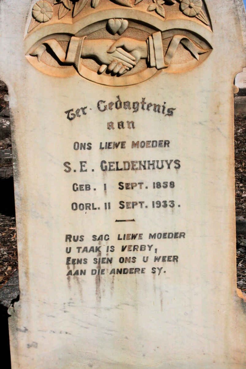GELDENHUYS S.E. 1858-1933