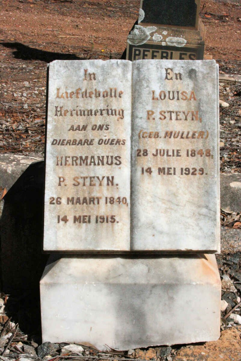 STEYN Hermanus P. 1840-1915 &amp; Louisa P. MULLER 1848-1929