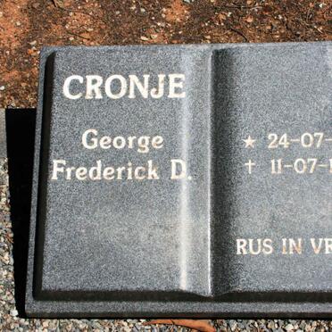 CRONJE George Frederick D. 1917-1953