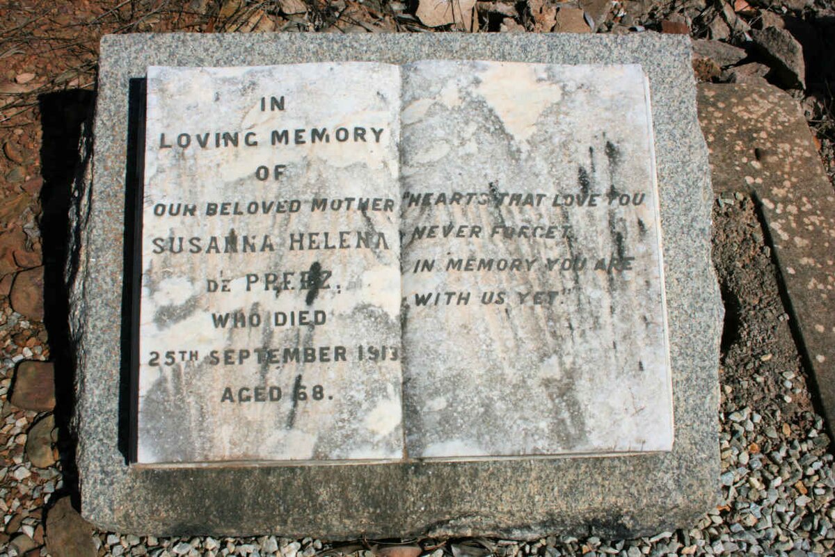 PREEZ Susanna Helena, du -1913