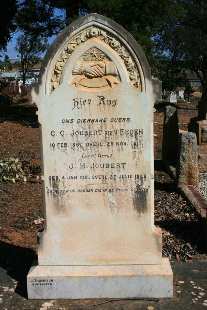 JOUBERT J.H. 1851-1928 &amp; C.C. VAN EEDEN 1957-1917