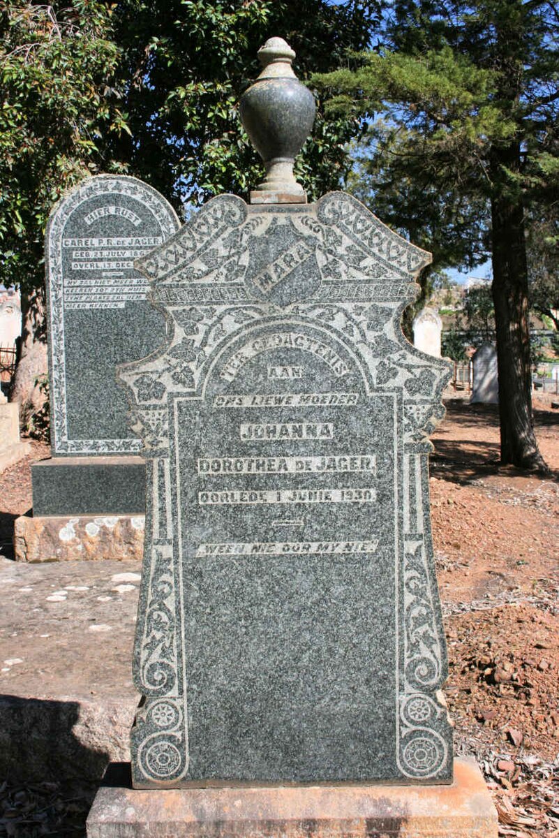 JAGER Johanna Dorothea, de -1930