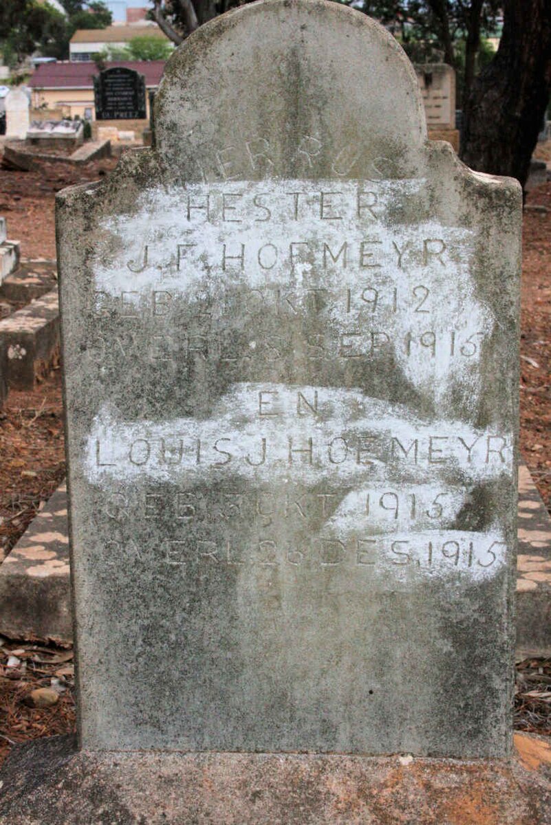 HOFMEYR Louis J. 1915-1915 :: Hester J.F. 1912-1915