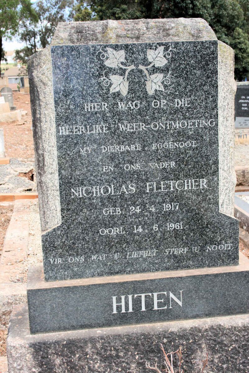 HITEN Nicholas Fletcher 1817-1961
