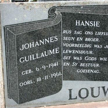 LOUW Johannes Guillaume 1941-1961