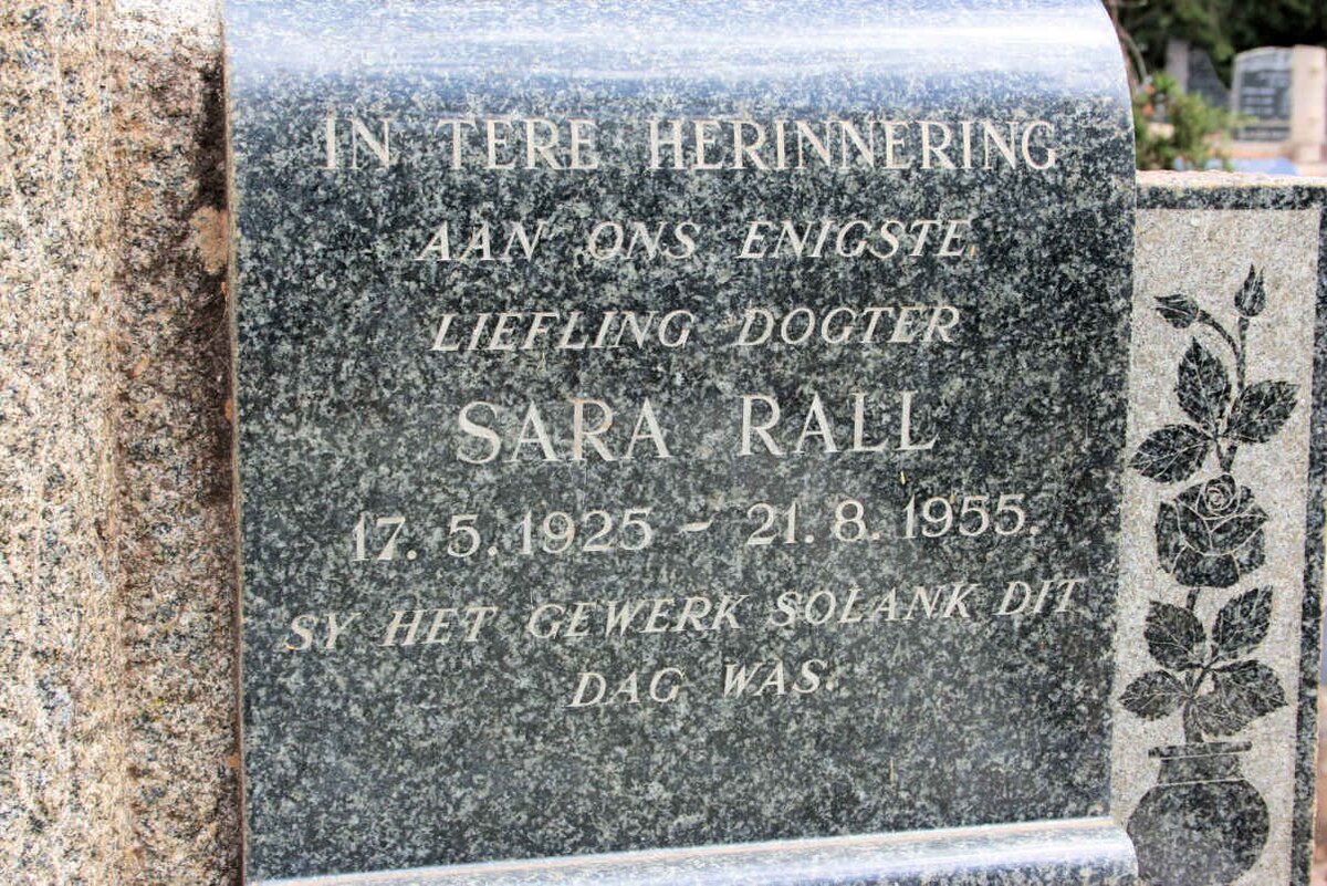 RALL Sara 1925-1955