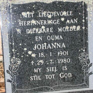 OOSTHUIZEN Johanna 1901-1980