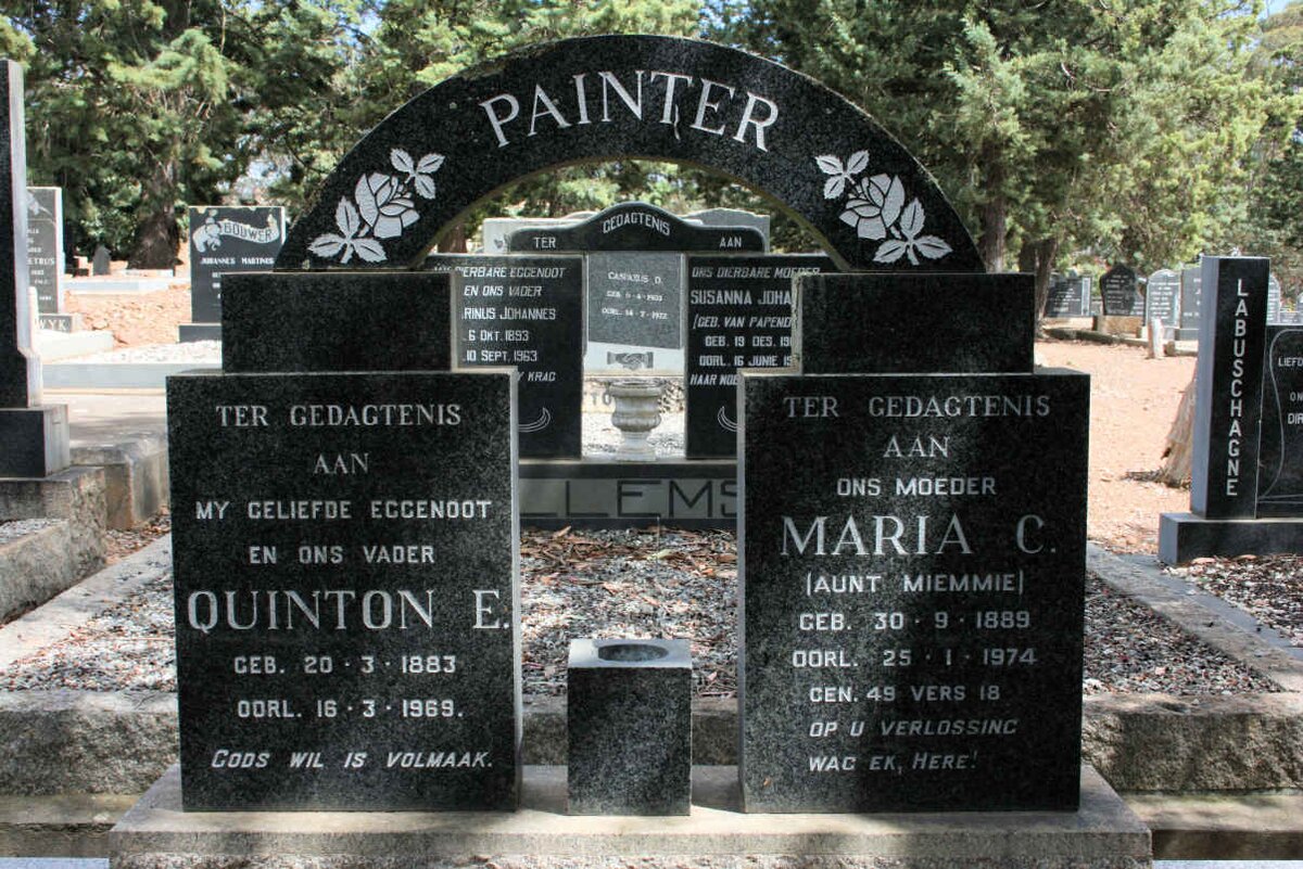 PAINTER Quinton E. 1883-1969 &amp; Maria C. 1885-1974
