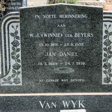 WYK Jan Daniel, van 1889-1978 &amp; W. J. BEYERS 1891-1955