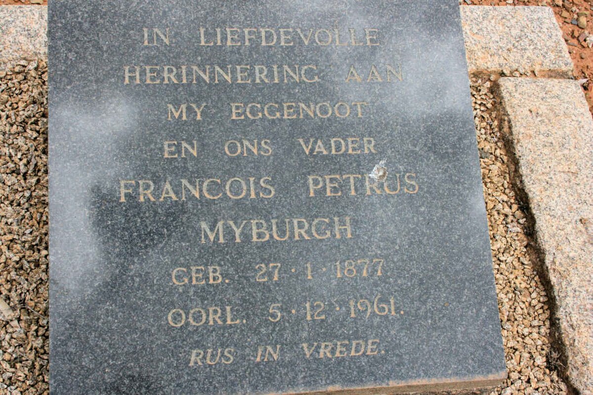 MYBURGH Francois Petrus 1877-1961
