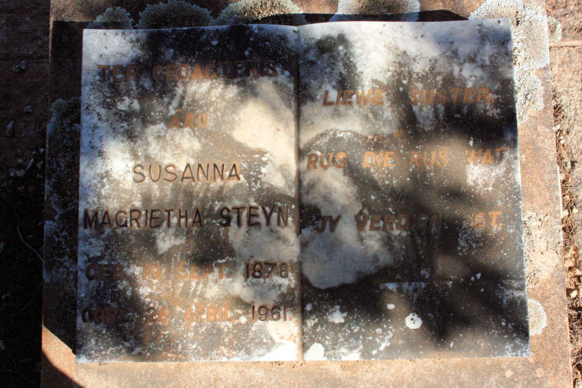 STEYN Susanna Magrietha 1878-1961