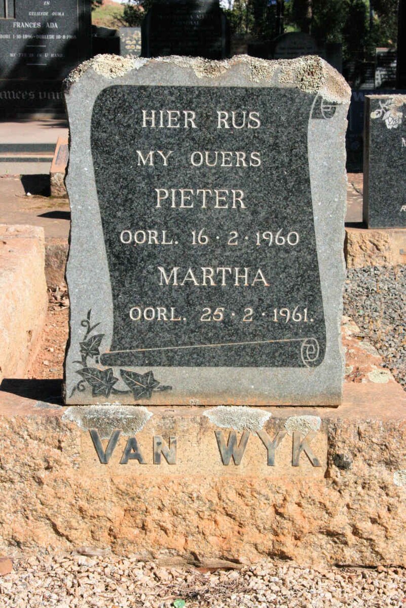 WYK Pieter, van -1960 &amp; Martha -1961