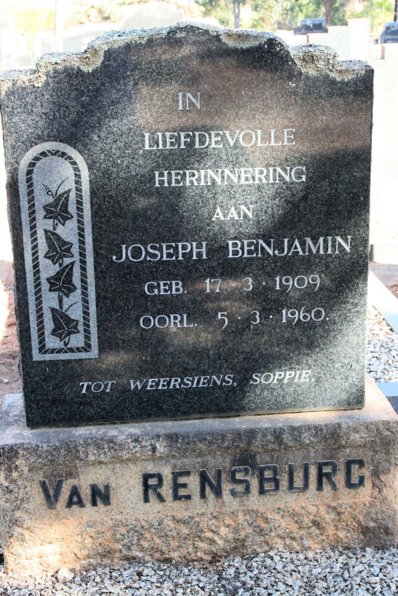 RENSBURG Joseph Benjamin, van 1909-1960