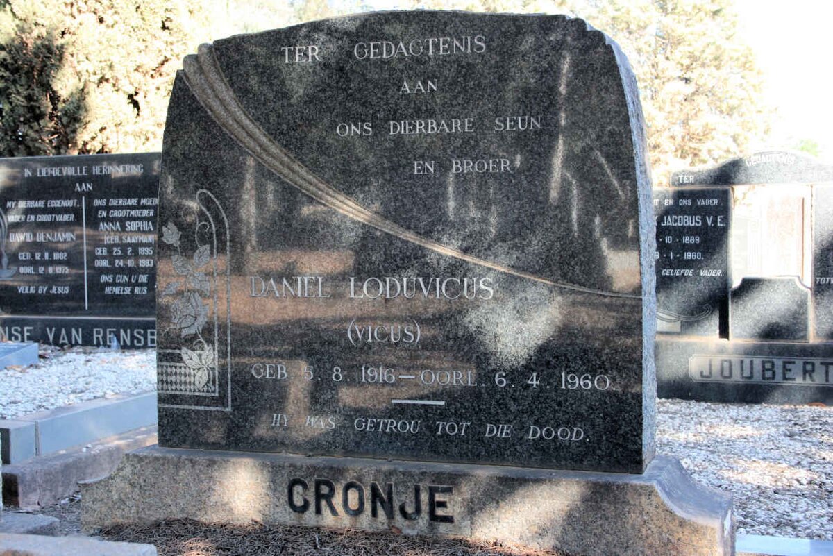 CRONJE Loduvicus 1916-1960