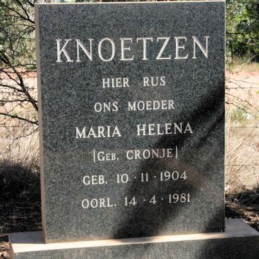 KNOETZEN Maria Helena neé CRONJE 1904-1981