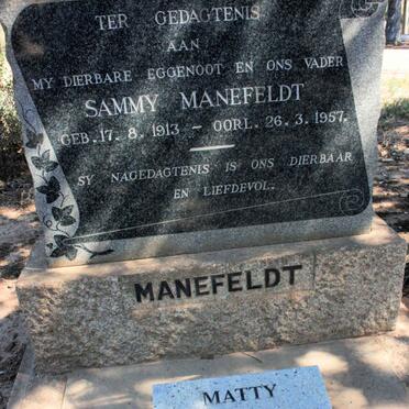 MANEFELDT Sammy 1913-1957 &amp; Matty 1913-2008