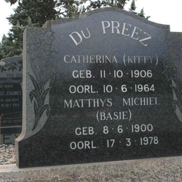 PREEZ Matthys Michiel 1900-1978 &amp; Catherina 1906-1964