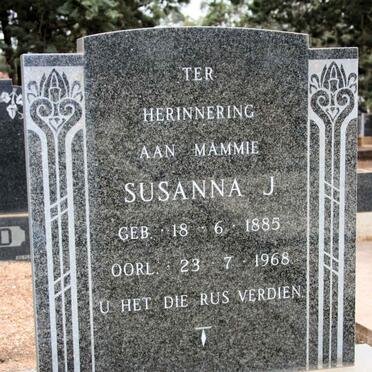 SNYMAN Susanna J. 1885-1968