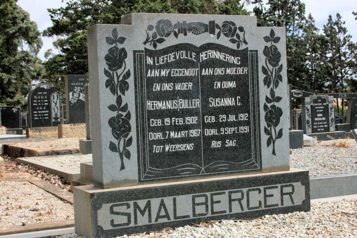 SMALBERGER Hermanus 1902-1967 &amp; Susanna C. 1912-1991