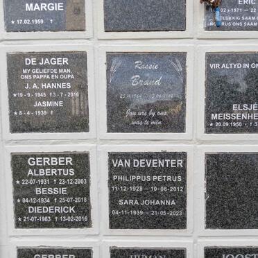 BRAND :: DE JAGER :: GERBER :: VAN DEVENTER 