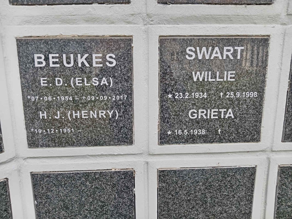SWART Willie 1934-1998 & Grieta 1938-