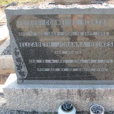 BEUKES Petrus Cornelius 1883-1955 &amp; Elizabeth Johanna HUMAN 1892-1975