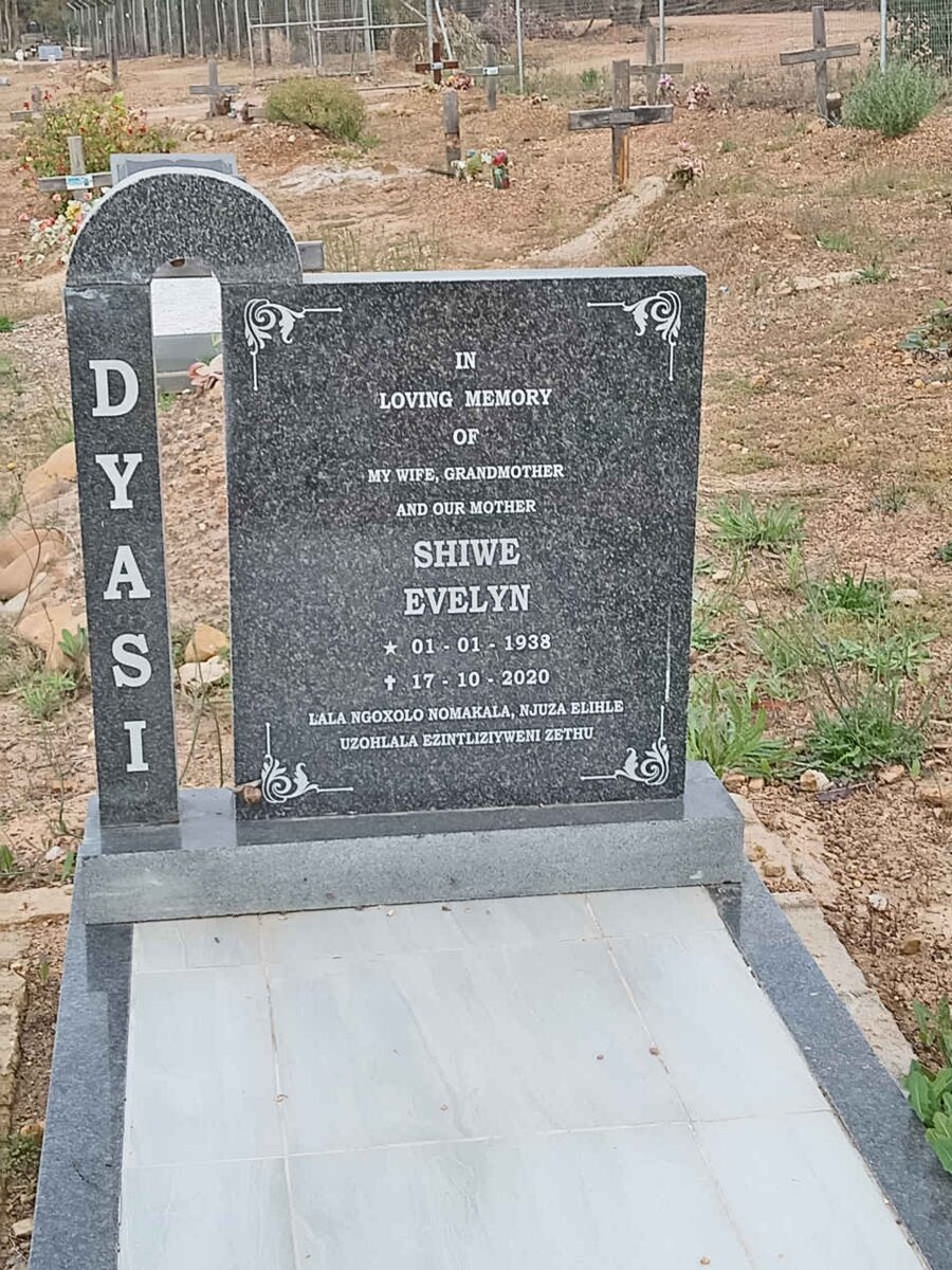 DYASI Shiwe Evelyn 1938-2020