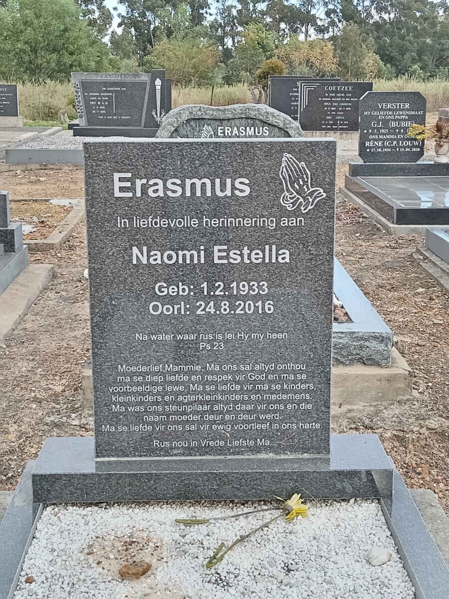 ERASMUS Naomi Estella 1933-2016
