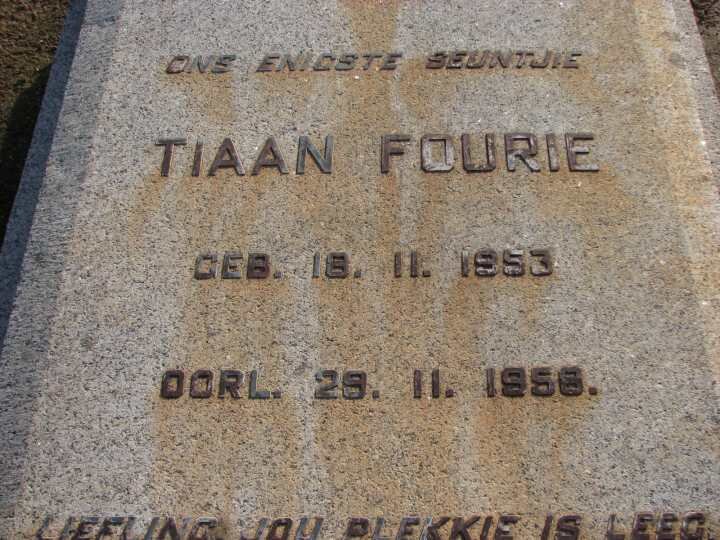 FOURIE Tiaan 1953-1958