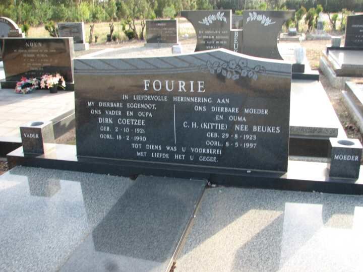 FOURIE Dirk Coetzee 1921-1990 &amp; C.H. BEUKES 1923-1997