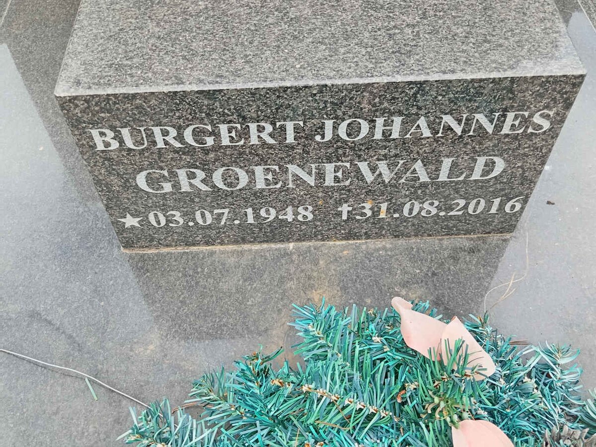 GROENEWALD Burgert Johannes 1948-2016
