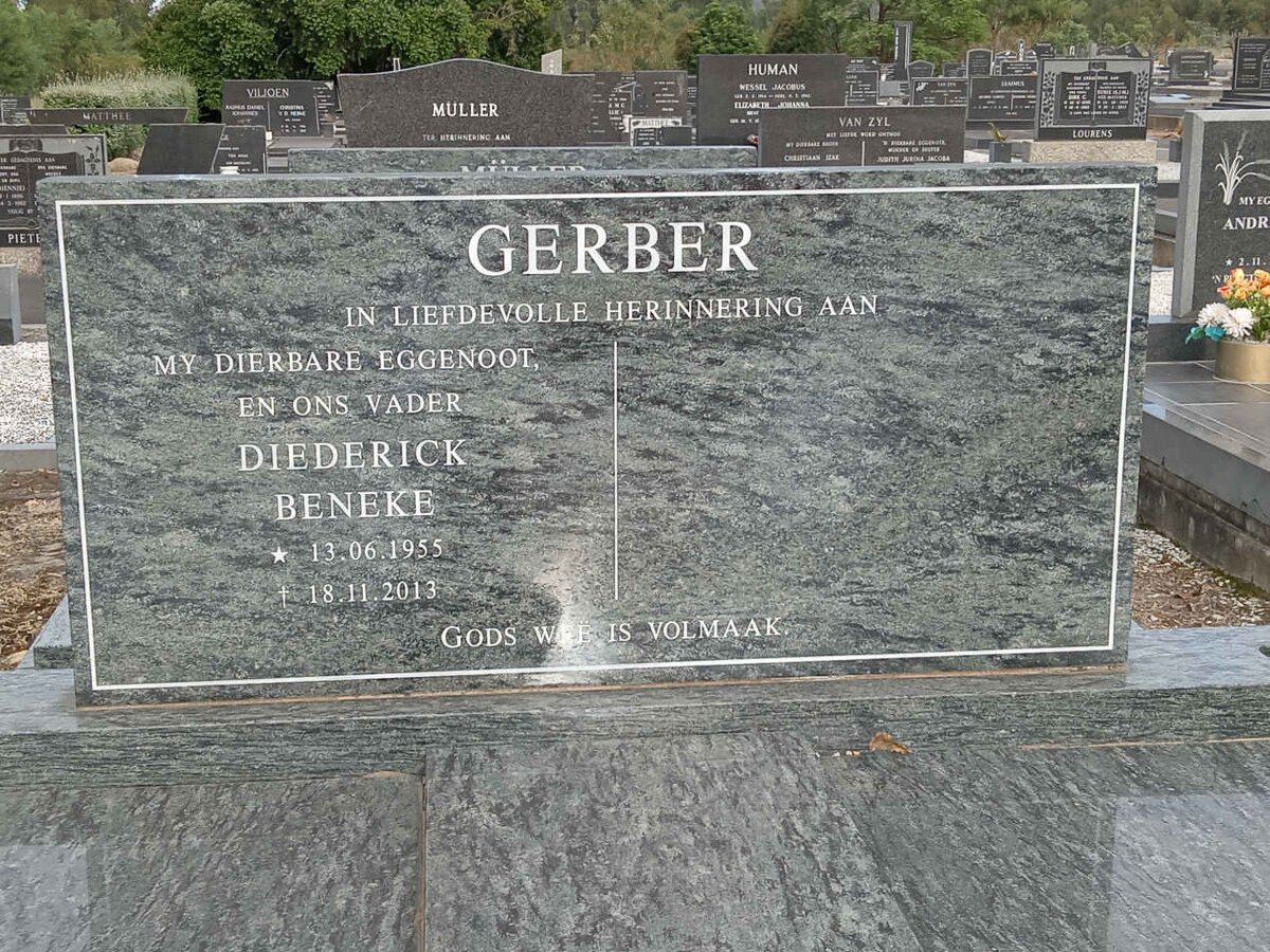 GERBER Diederick Beneke 1955-2013