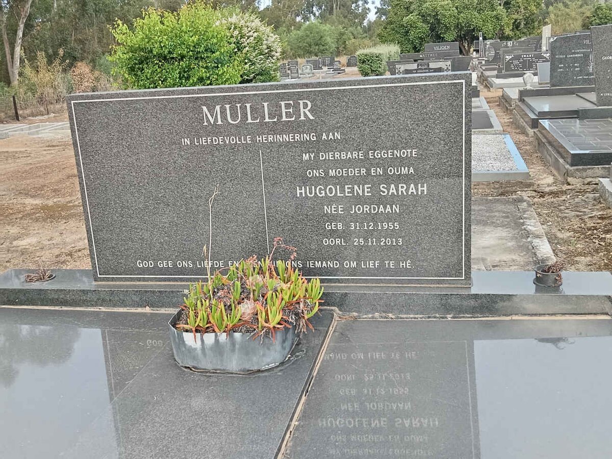MULLER Hugolene Sarah nee JORDAAN 1955-2013