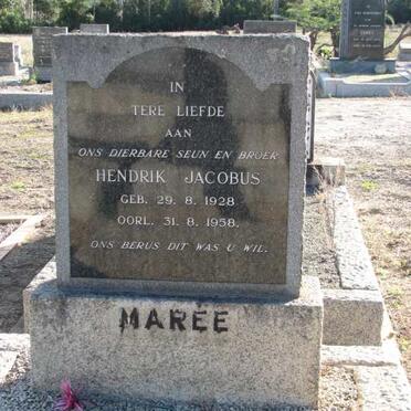 MAREE Hendrik Jacobus 1928-1958