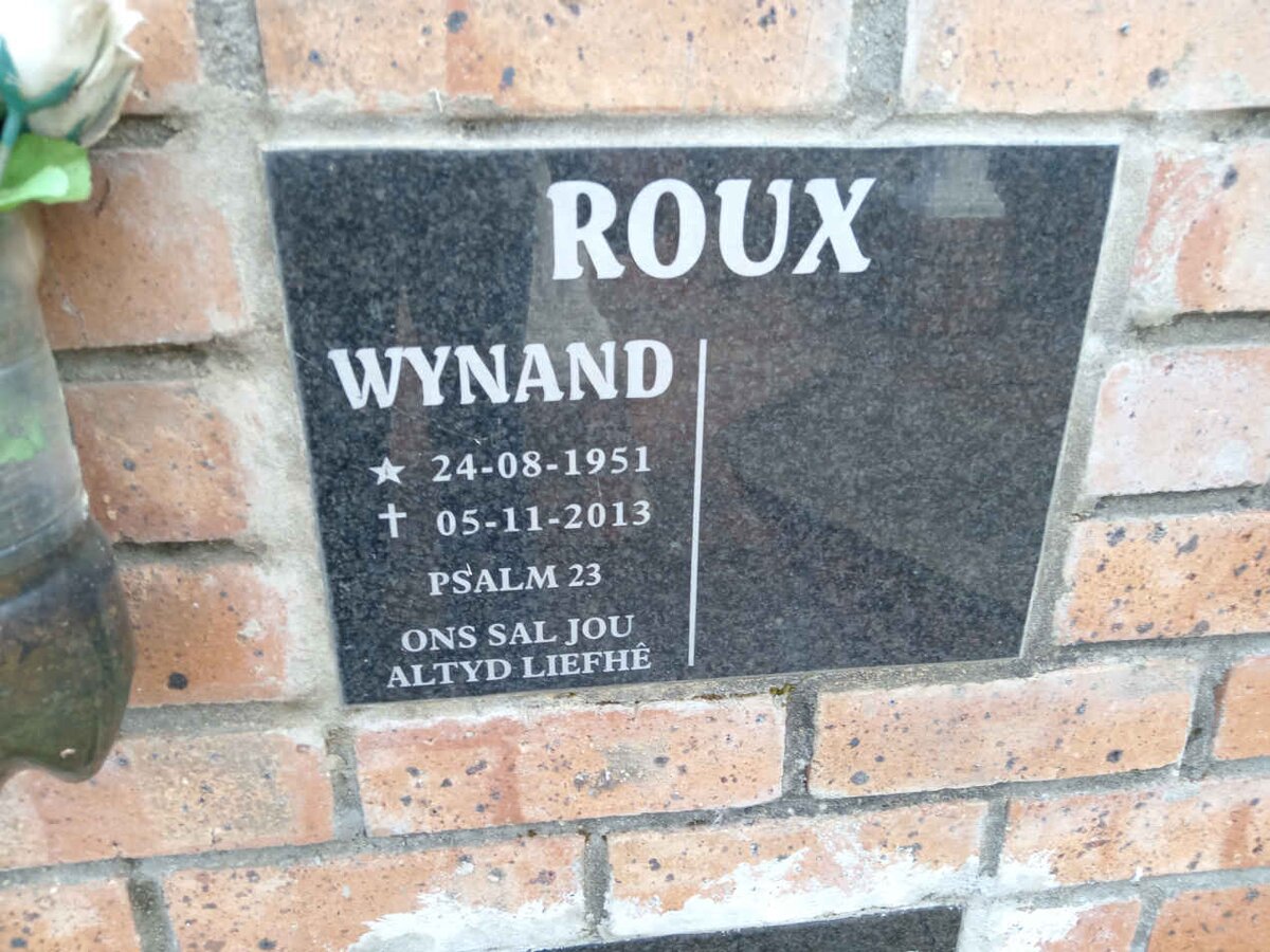 ROUX Wynand 1951-2013