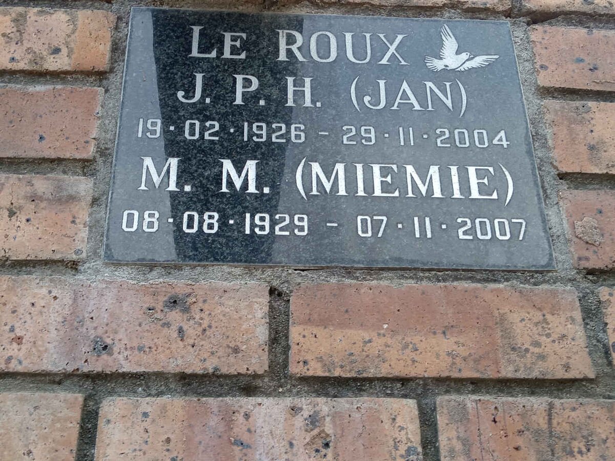 ROUX J.P.H., le 1926-2004 & M.M. 1929-2007