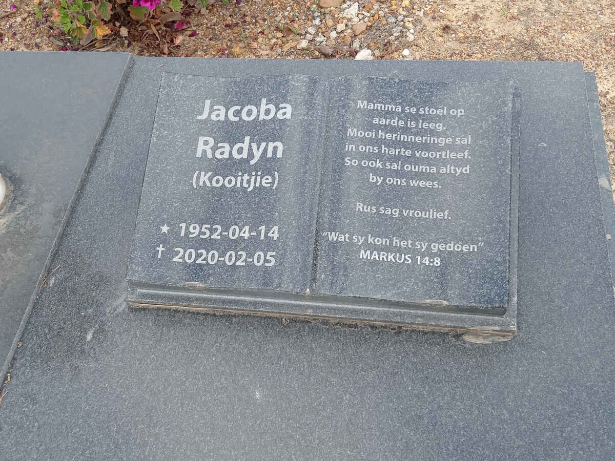 RADYN Jacoba 1952-2020