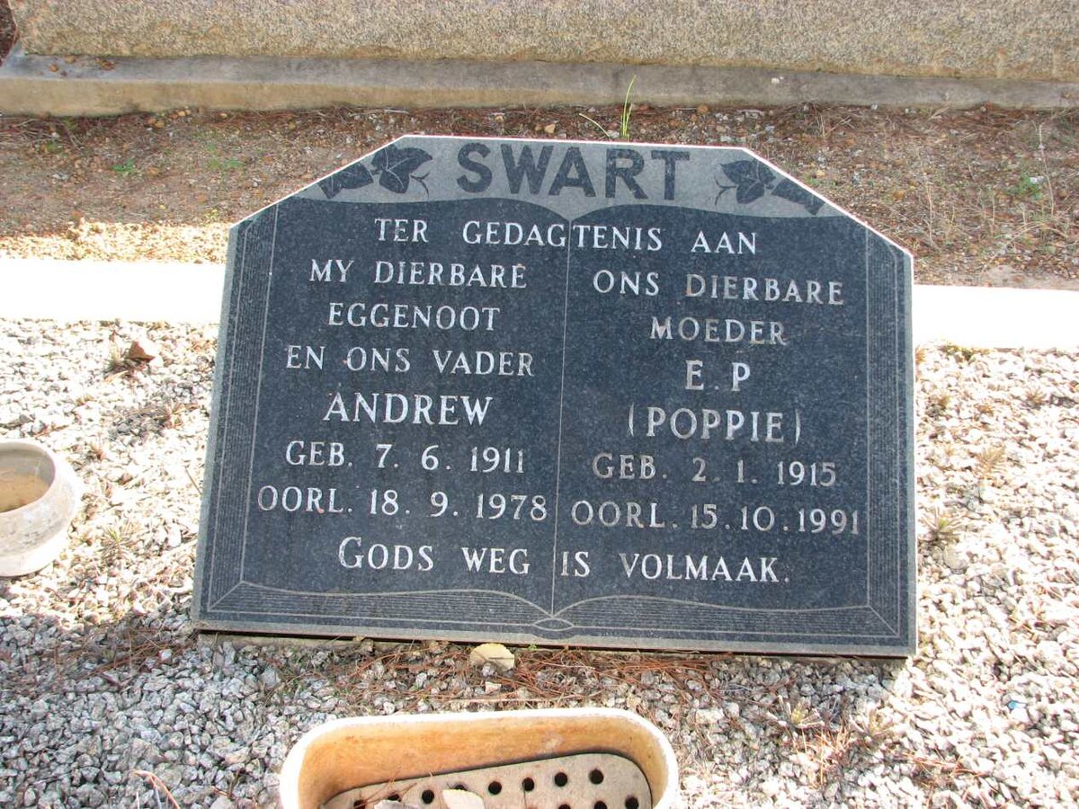 SWART Andrew 1911-1978 &amp; E.P. 1915-1991