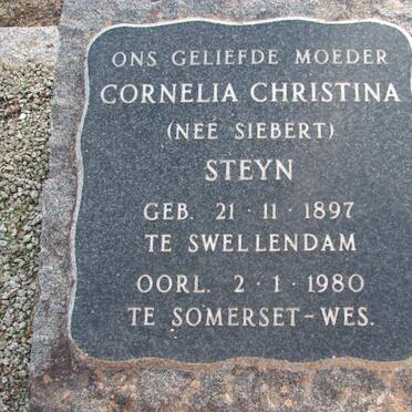 STEYN Cornelia Christina nee SIEBERT 1897-1980